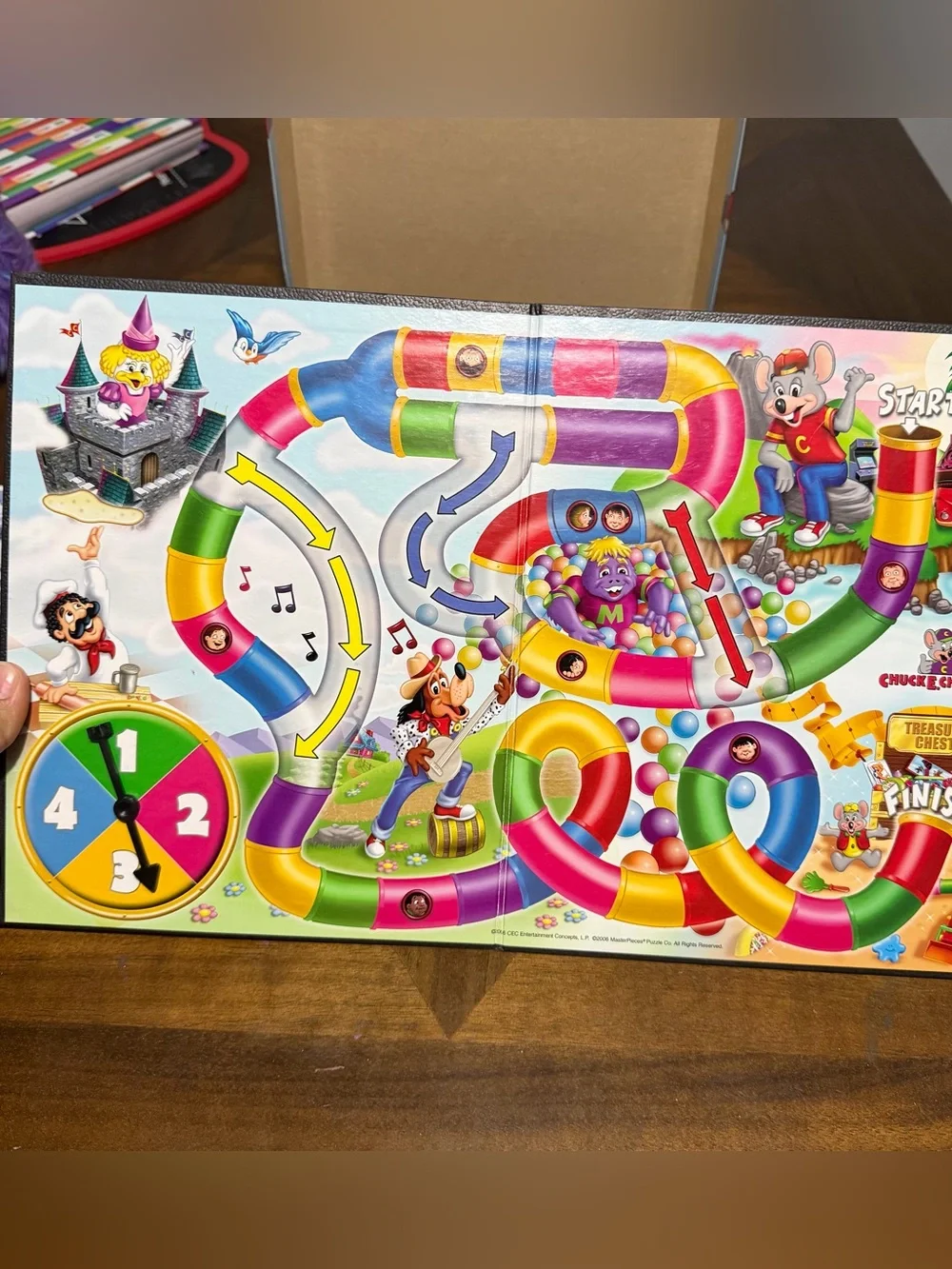 Vintage Chuck E Cheese’s Skytubes Board Game